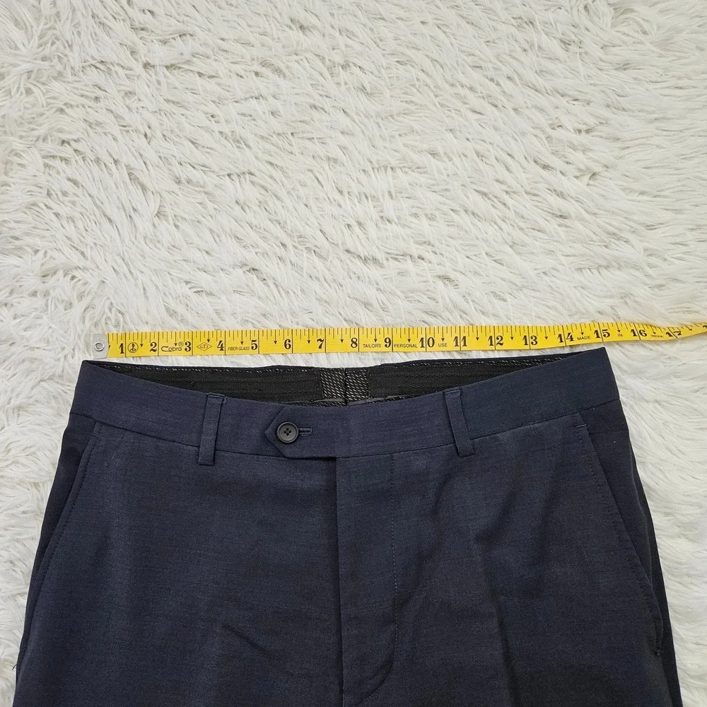 Jos. A. Bank Traveler Travel Tech Suit Mens 41R Slim Fit Navy Blue Wool Blend